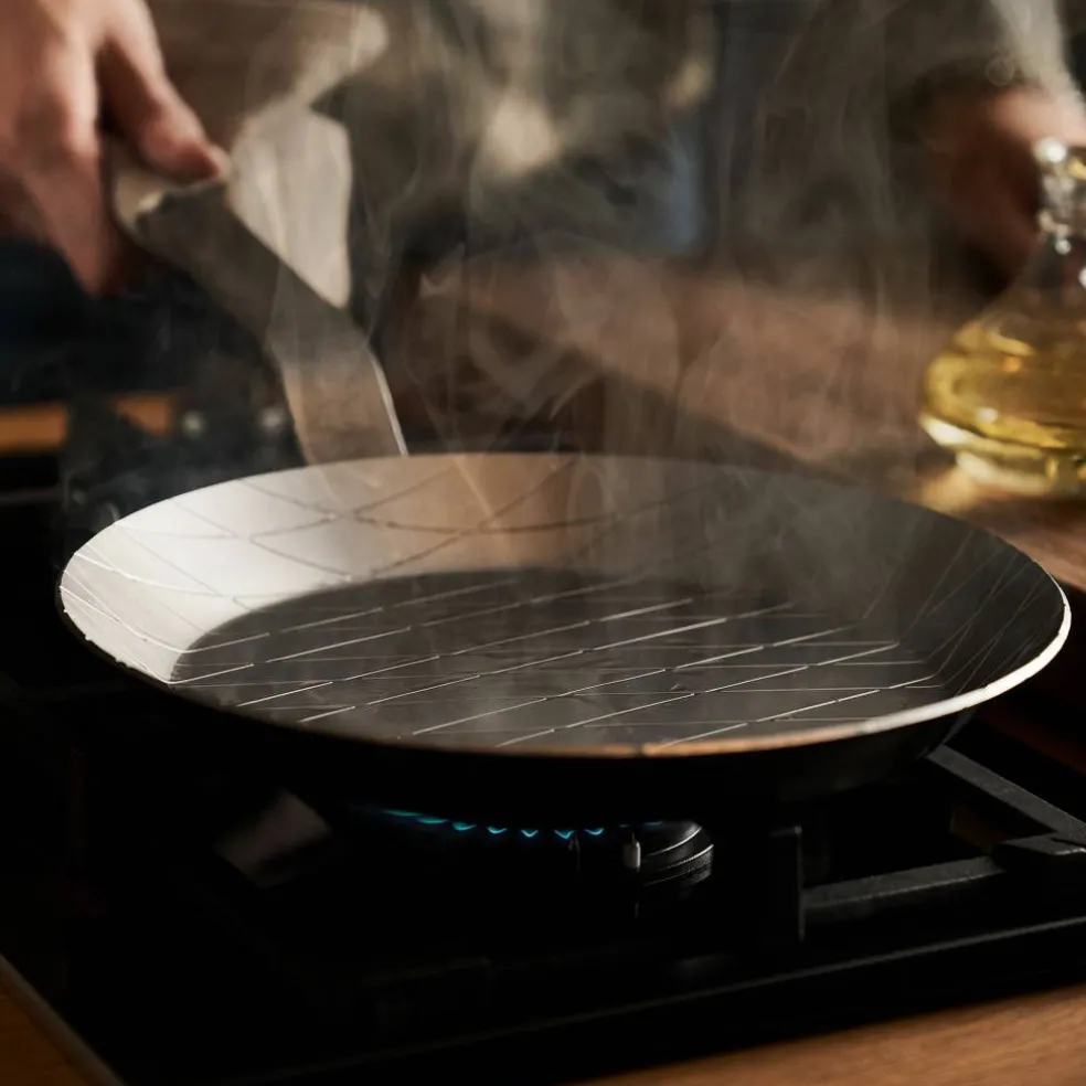 Forge stekpanna/grillpanna 28 cm, kolstål