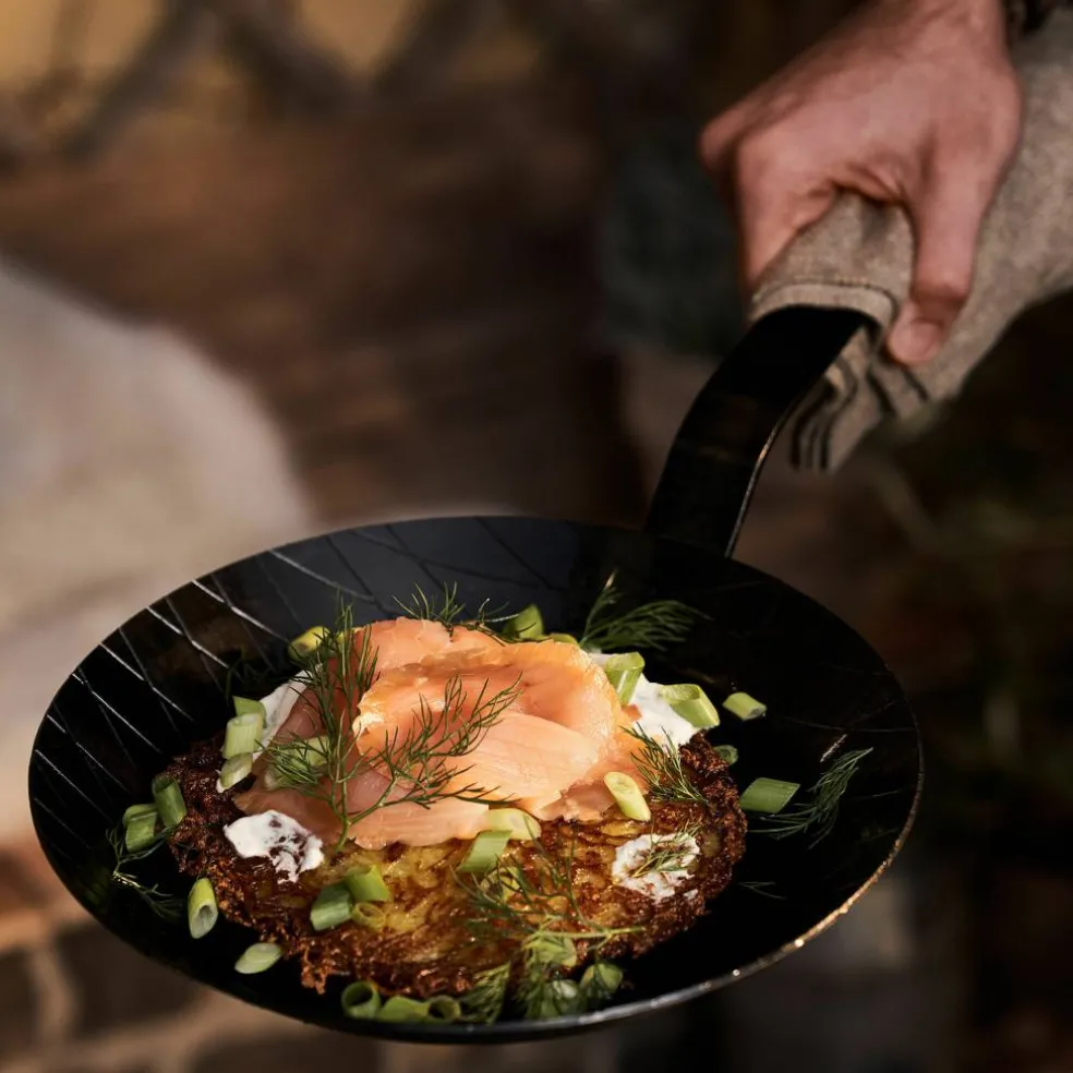Forge stekpanna/grillpanna 28 cm, kolstål