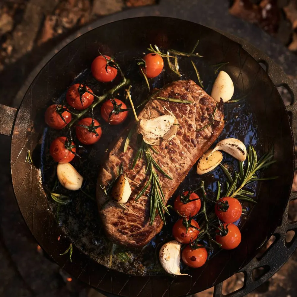 Forge stekpanna/grillpanna 28 cm, kolstål