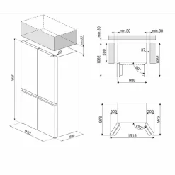 FQI60KD French Door kylskåp, svart