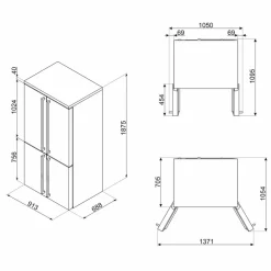 FQ960PB6 Victoria french door-kombiskåp, pastellblå