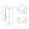 French Door kyl/frys 92 cm, svart