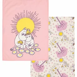 Förälskade kökshandduk 50 × 70 cm, rosa