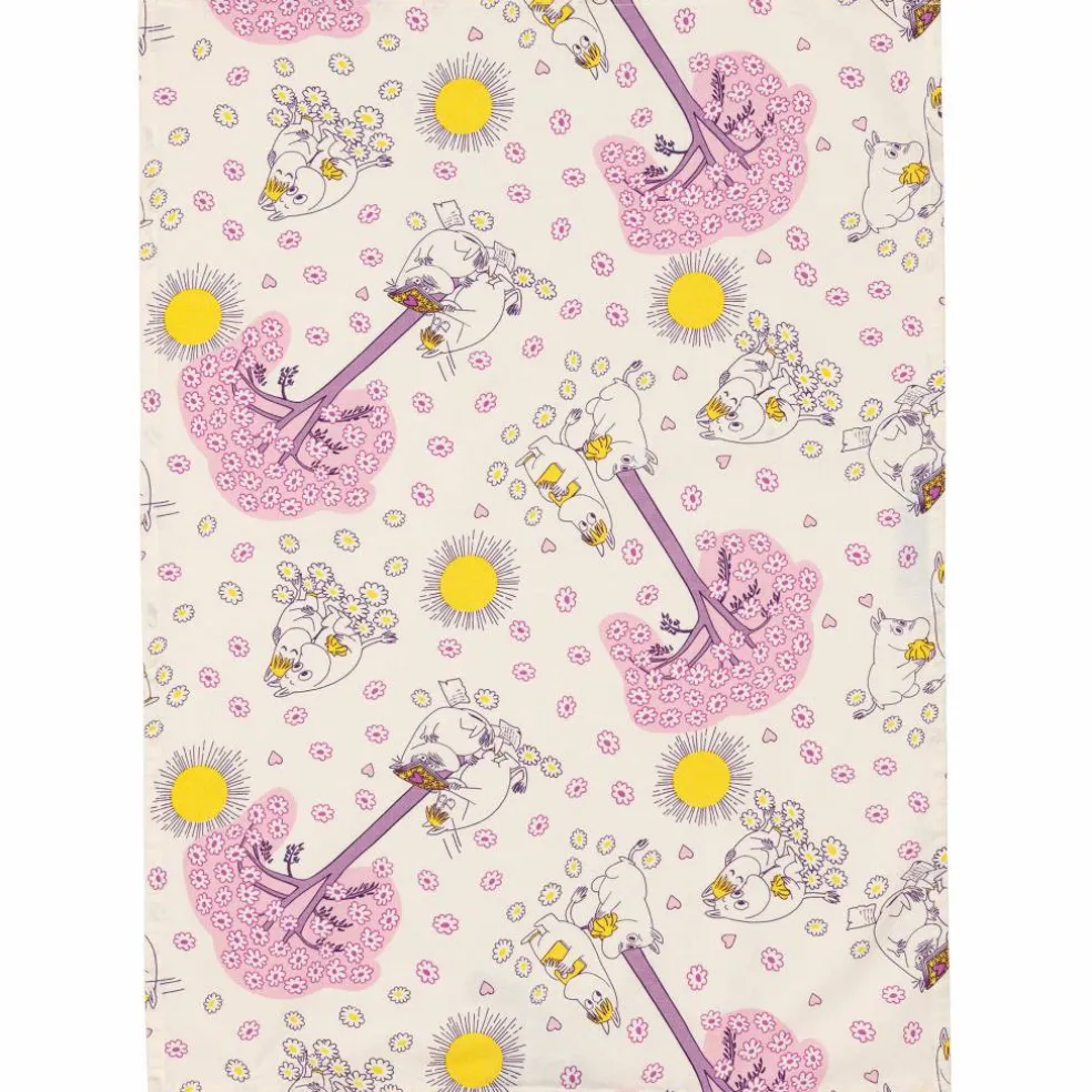 Förälskade kökshandduk 50 × 70 cm, rosa