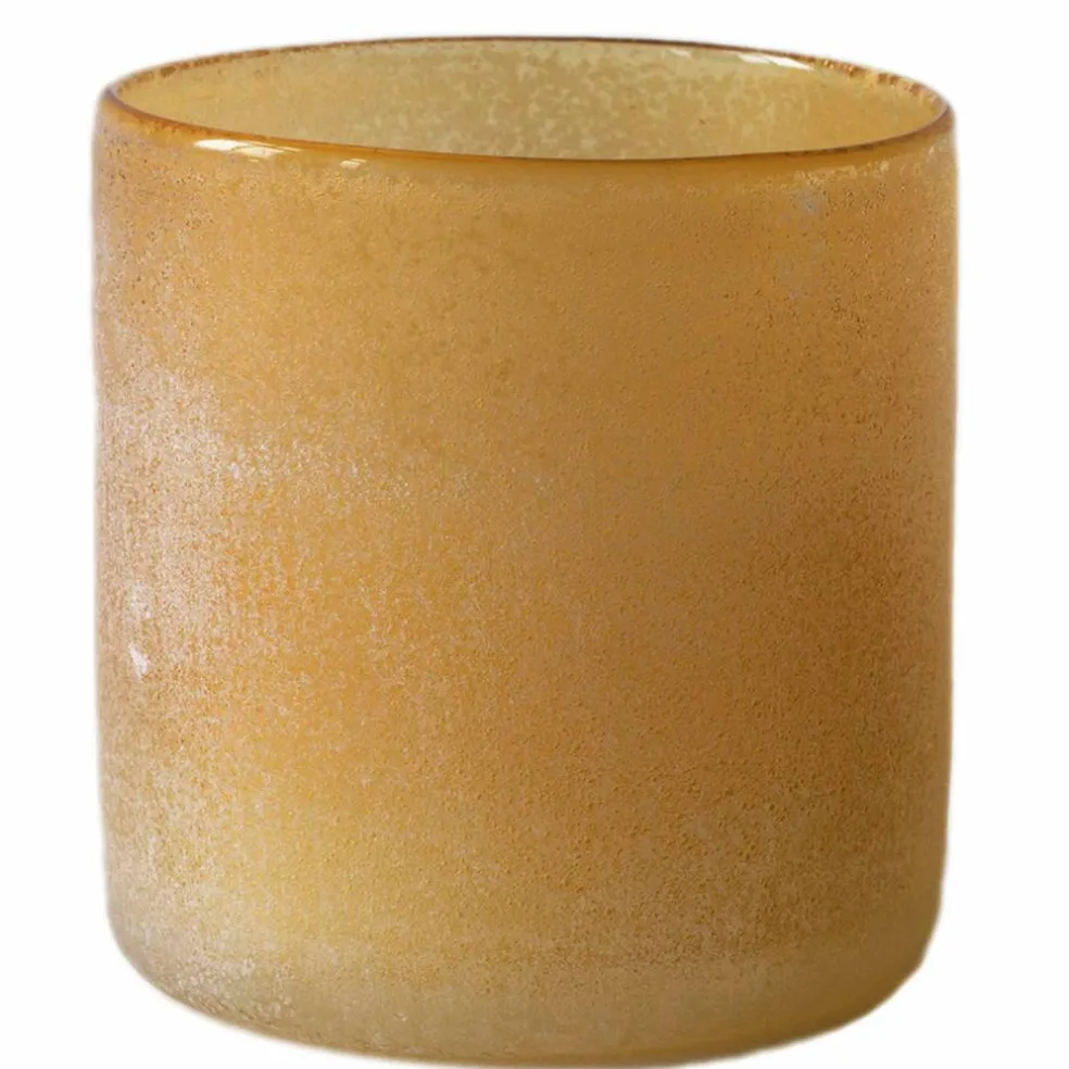 Frost ljuslykta, amber, medium