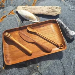 Frukostset 4 delar, teak