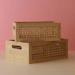 Förvaringsbox 20 cm, bambu