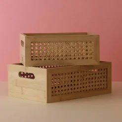 Förvaringsbox 20 cm, bambu