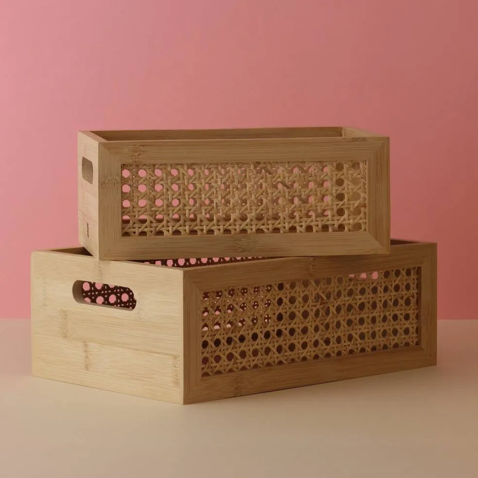 Förvaringsbox 15 cm, bambu