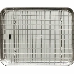 Gastrobleck + galler 26,5x20,5x2,5 cm, rostfritt stål