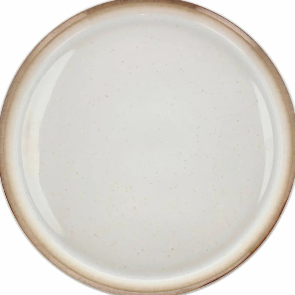 Gastro middagstallrik 27 cm, vit/grön