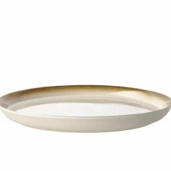 Gastro middagstallrik 27 cm, vit/grön