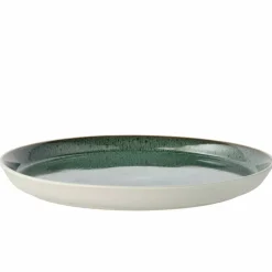 Gastro middagstallrik 27 cm, vit/grön