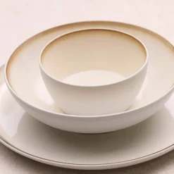 Gastro skål 12 cm, vit/grön