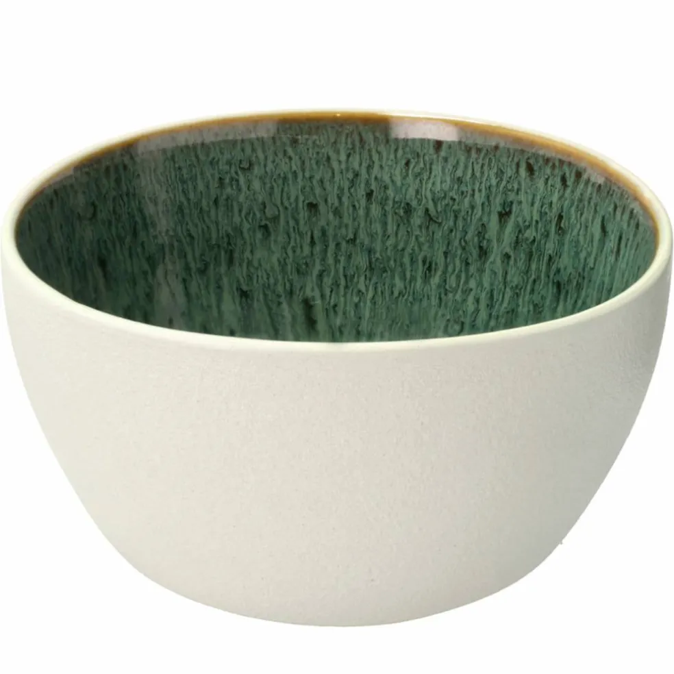 Gastro skål 12 cm, vit/grön