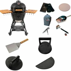 Gen 2 Large kamadogrill med smashpaket, grön