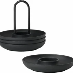 Äggkopp med hållare, Varm grå - 4 st