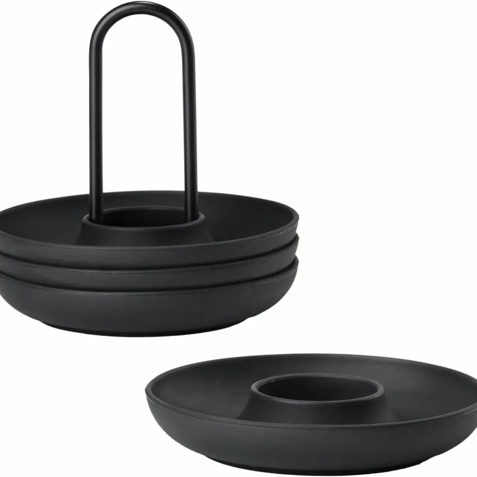 Äggkopp med hållare, Varm grå - 4 st