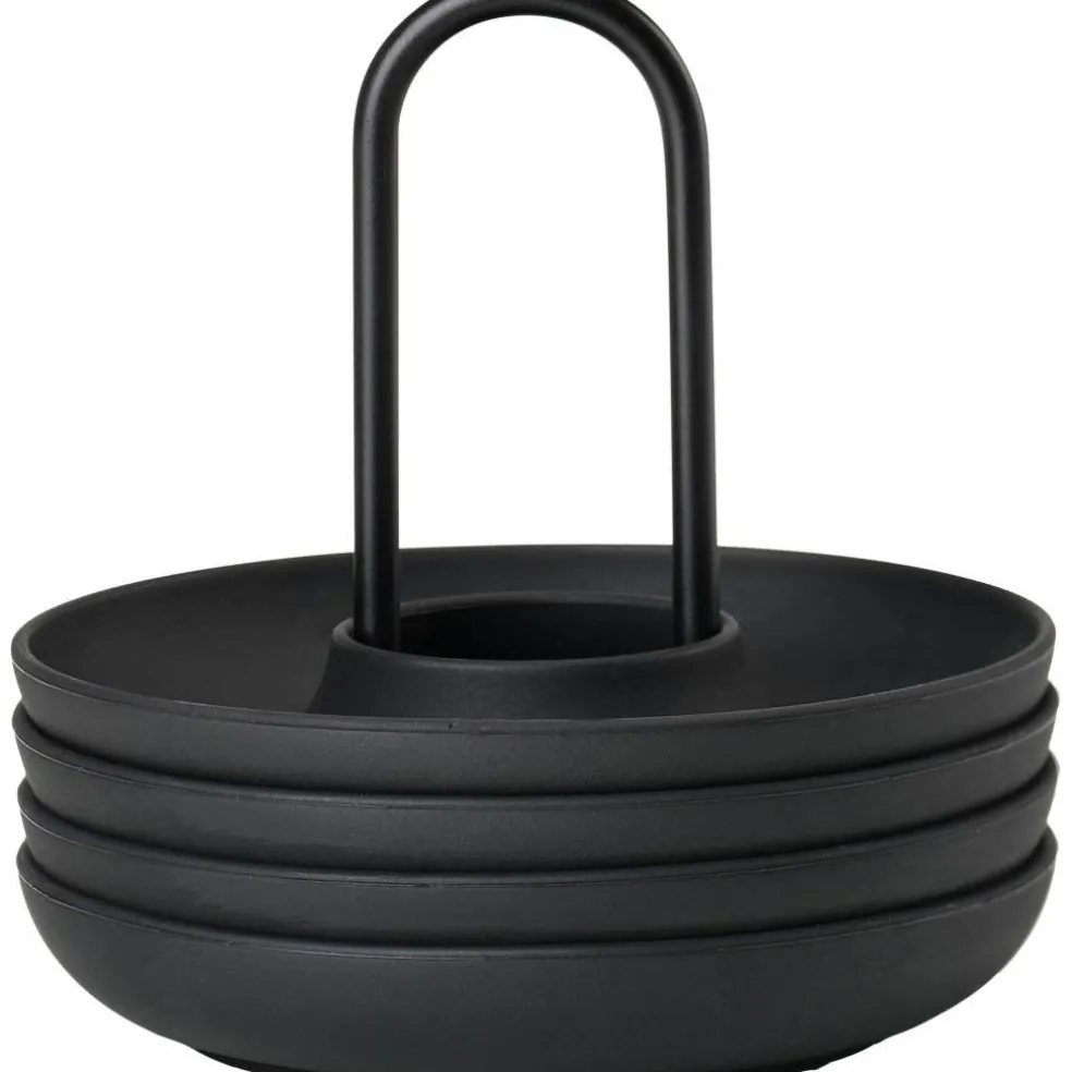 Äggkopp med hållare, Varm grå - 4 st