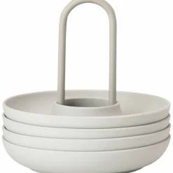 Äggkopp med hållare, Varm grå - 4 st