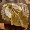 Gia servett blomma 45 x 45 cm 2-pack, beige