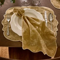 Gia servett blomma 45 x 45 cm 2-pack, grön