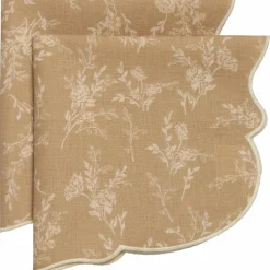 Gia servett blomma 45 x 45 cm 2-pack, grön