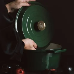 Gjutjärnsgryta 5,0L, mörkgrön