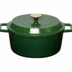 Gjutjärnsgryta 5,0L, mörkröd