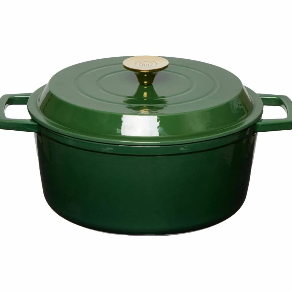 Gjutjärnsgryta 5,0L, mörkröd