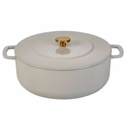 Gjutjärnsgryta med lock 28 cm/5,3 liter, sand