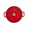 Gjutjärnsgryta med lock 28 cm/5,3 liter, cherry