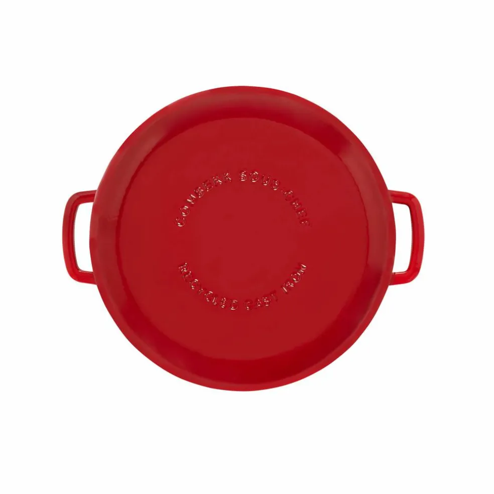 Gjutjärnsgryta med lock 28 cm/5,3 liter, cherry