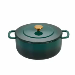 Gjutjärnsgryta med lock 28 cm/5,3 liter, cherry