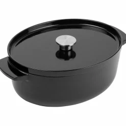 Gjutjärnsgryta oval 30 cm/5,6 liter, onyx black