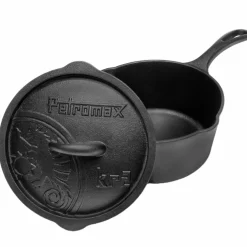 Gjutjärnskastrull med lock 2 liter