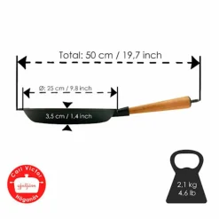 Gjutjärnsstekpanna 18 cm, bok