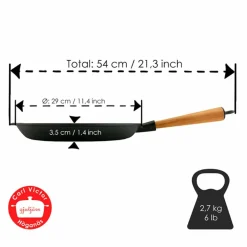 Gjutjärnsstekpanna 18 cm, bok