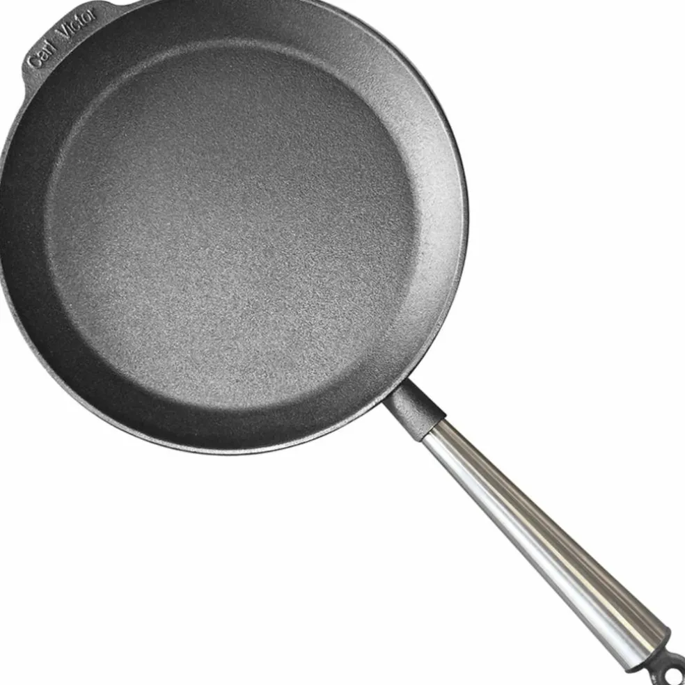 Gjutjärnsstekpanna 18 cm, stålhandtag
