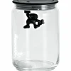 Glasburk med Lock Svart 90 cl