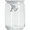 Glasburk med Lock Vit 90 cl