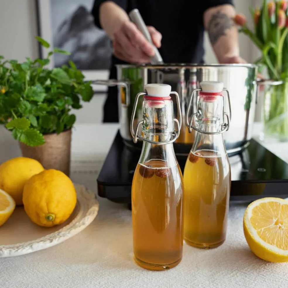 Glasflaska med patentlock 0,5 liter