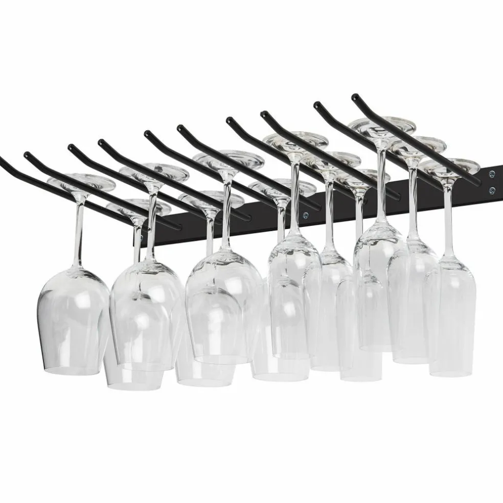 Glashängare till vägg 15 glas svart