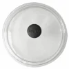 Glaslock 24 cm, knopp i gjutjärn