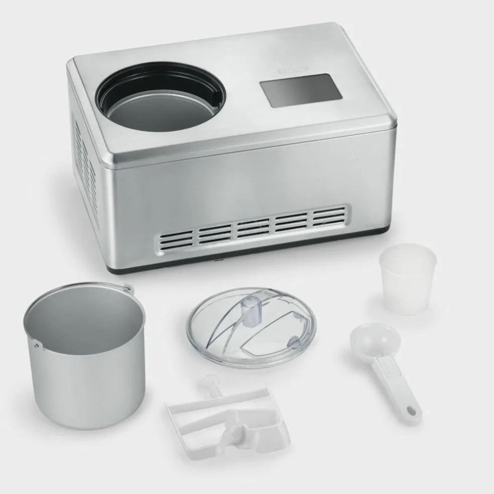 Glassmaskin med kompressor + 2 bunkar, 2 liter