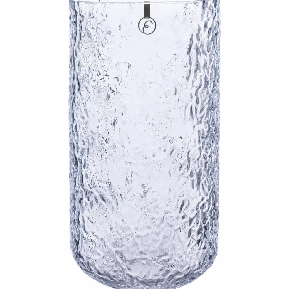 Glasvas 25 cm, mönstrat glas