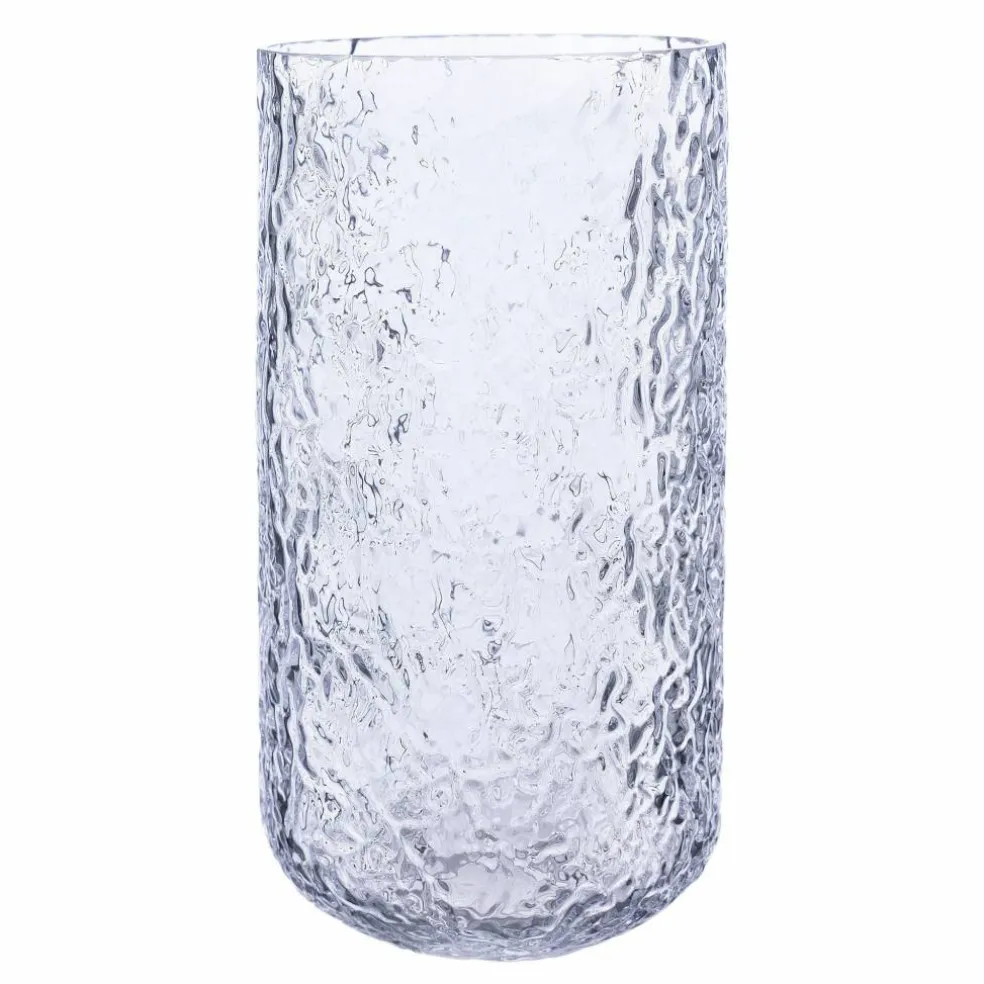 Glasvas 25 cm, mönstrat glas