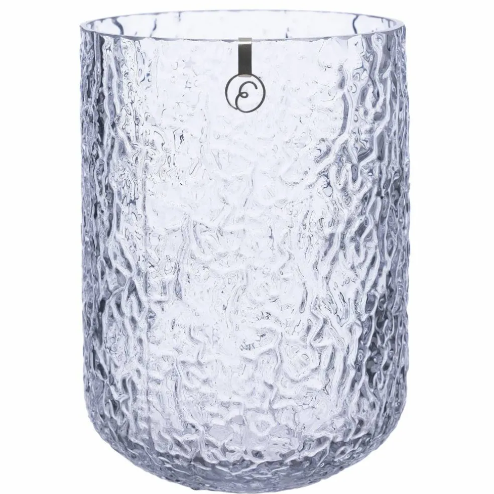 Glasvas 25 cm, mönstrat glas