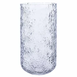 Glasvas 18 cm, mönstrat glas