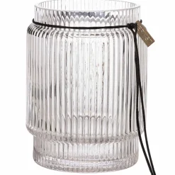Glasvas med randig struktur, 10,8 cm